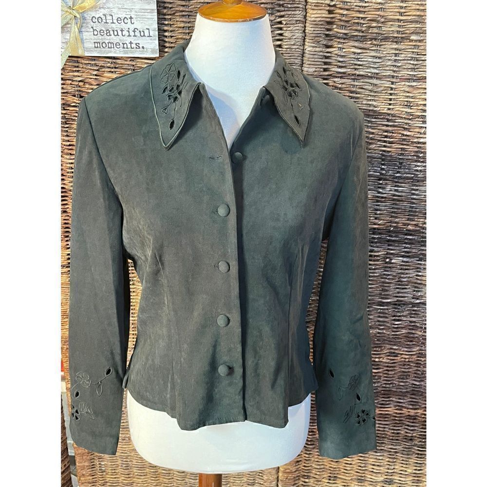 Karin Stevens Olive Green Blazer 12P-NWOT